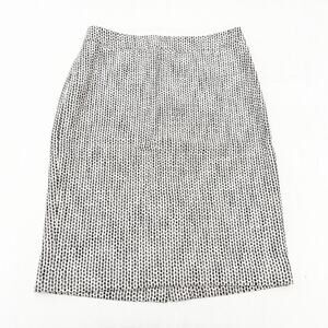J. Crew No. 2 Pencil Woven Patterned Cotton/Linen Blend Pencil Skirt Size 2